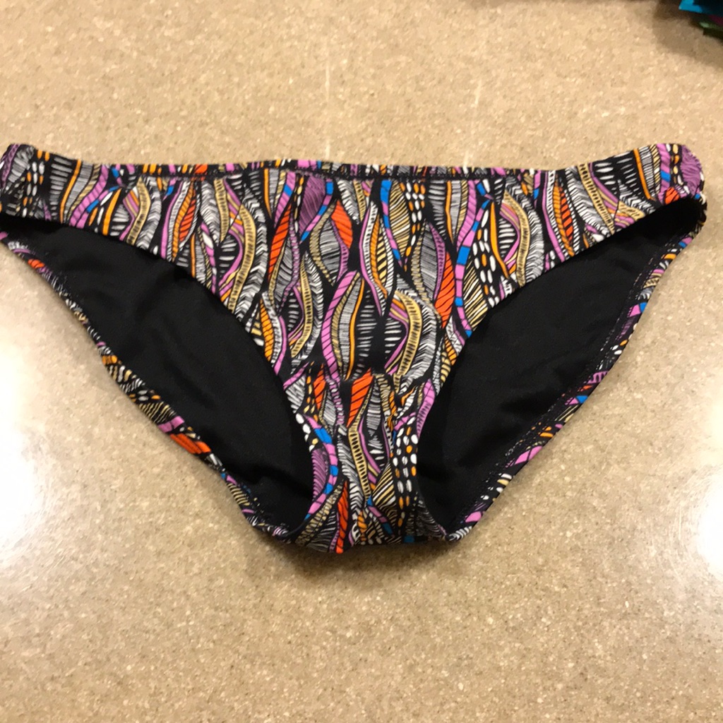 Feather Patterned Bikini Bottom
